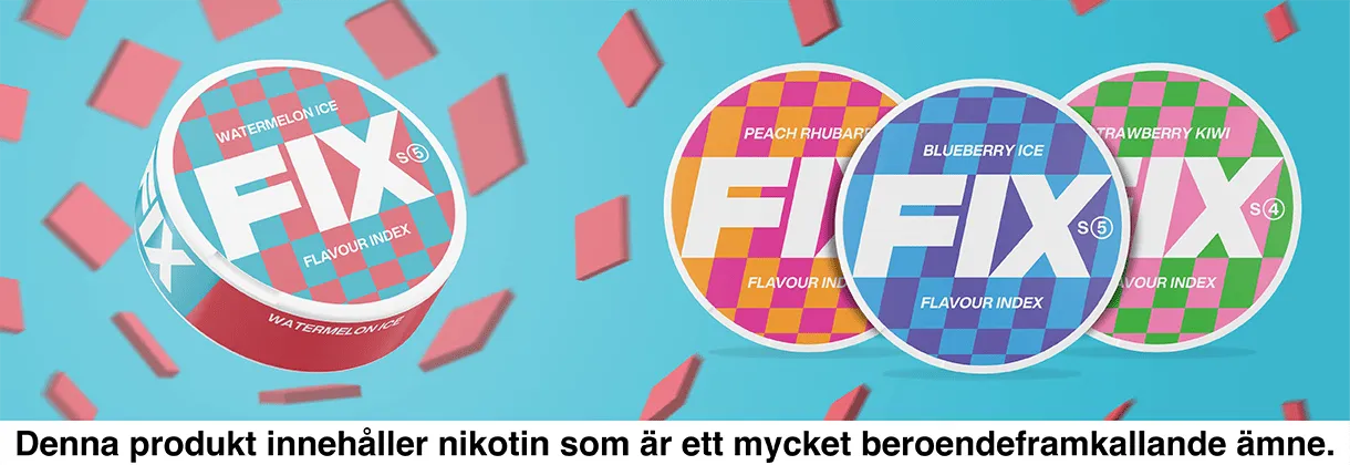 FIX nikotinpåsar i flera smaker