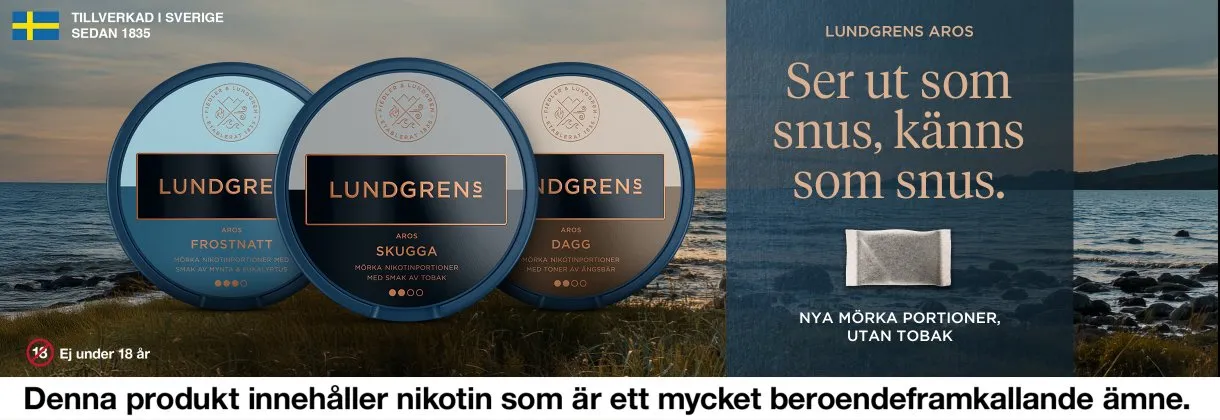 Lundgrens Aros – mörka nikotinportioner utan tobak